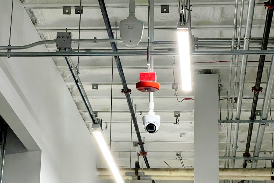 Self storage Aurora IL security camera and fire protection system inside the building